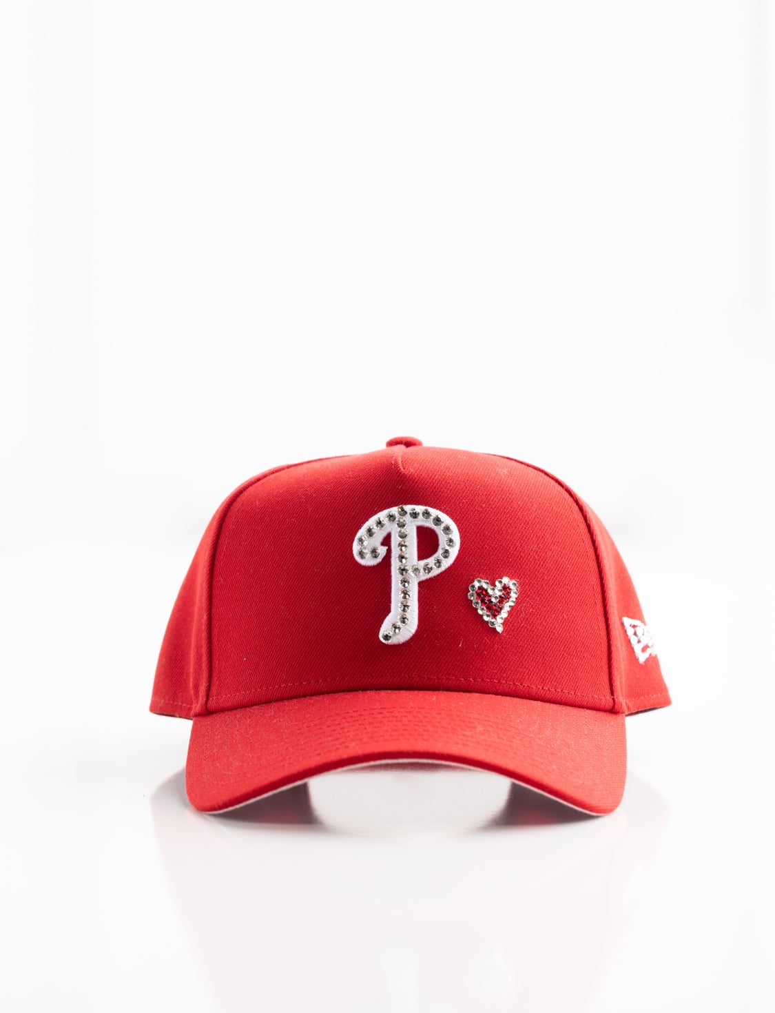 Philadelphia caps with rhinestone hearts