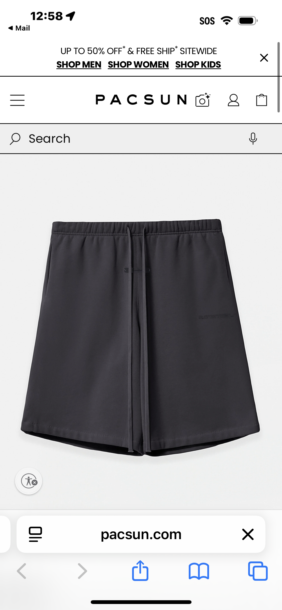 Fear of God ESSENTIALS Vintage Black Active Trace Relaxed Sweat
Shorts