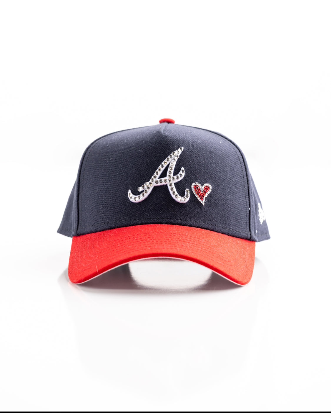 Atlanta caps with rhinestone hearts