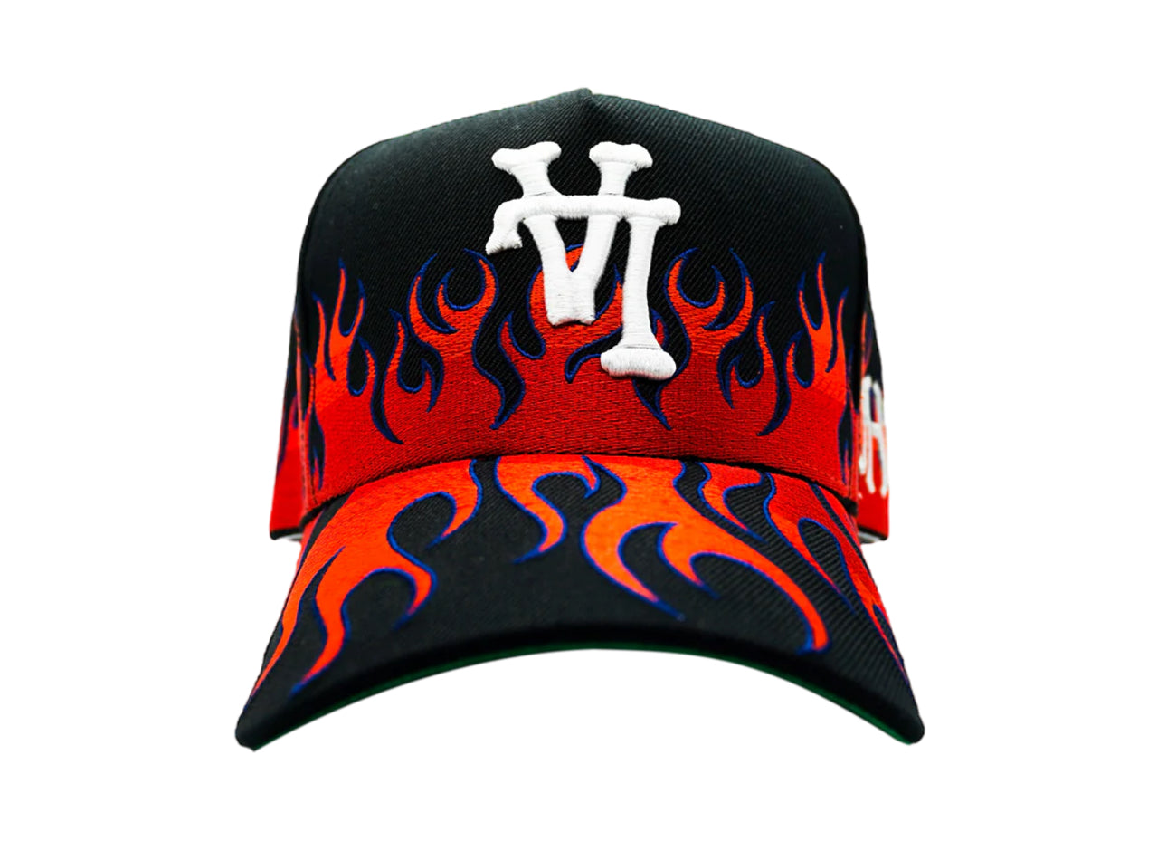 LA upside Down Flame red hat