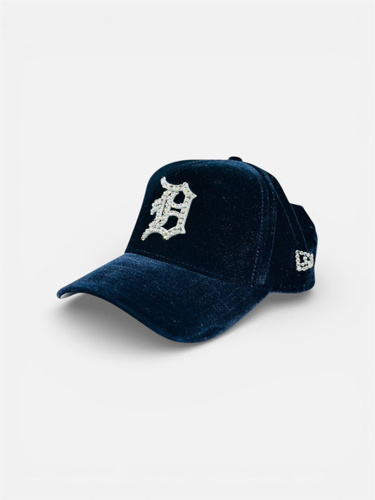 Detroit Tigers Cap in Dark Blue with Rhinestone Designs