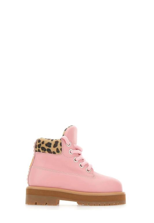 Strada Low Lace-Up Boots Pink