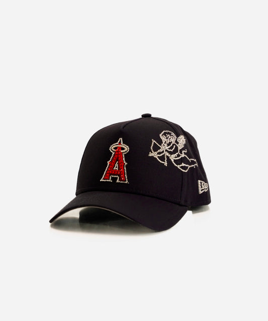 Los Angeles Angels 'Cherub Official Team Color' 9FORTY A-Frame Snapback Navy with Rhinestone