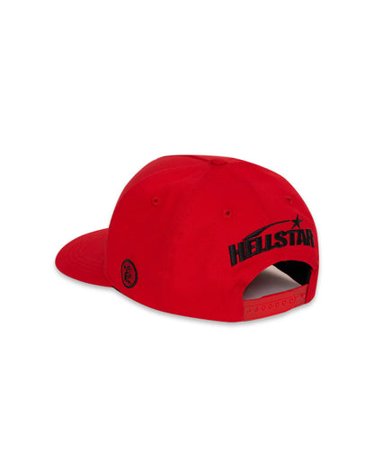 Red NY hellstar cap with rhinestone