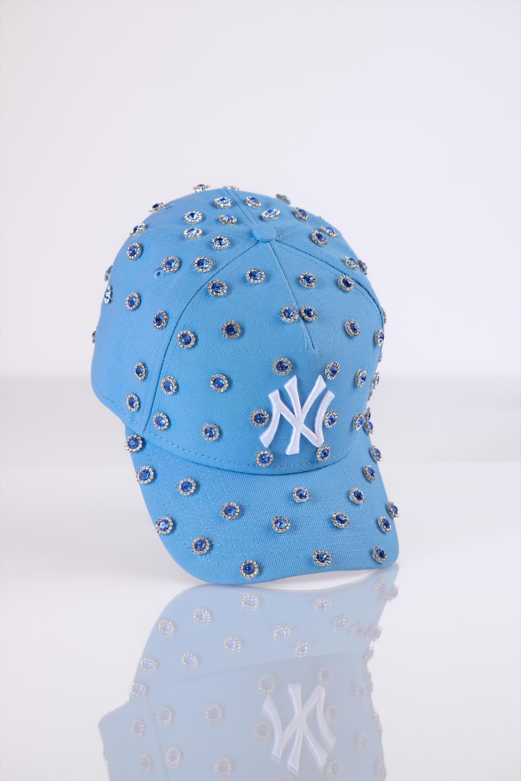 Light blue NY Yankees Rhinestone hat SnapBack