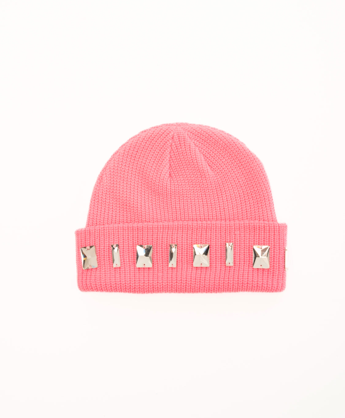 Pink Winter Hat with Rhinestone