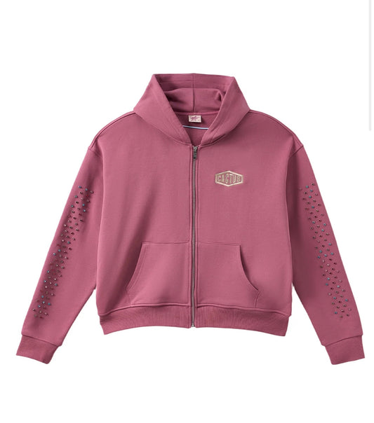 CRYSTAL CACTUS ZIP HOODIE