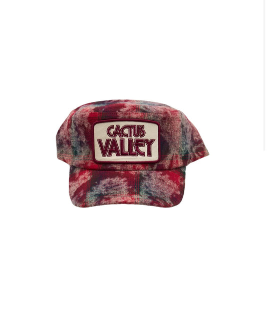FLANNEL PAINTERS CAP - RED