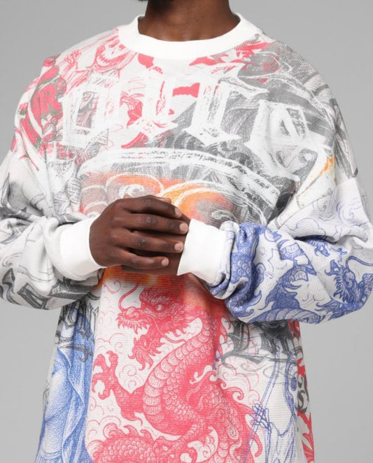 Loiter Sketch Book Long Sleeve T-Shirt
White