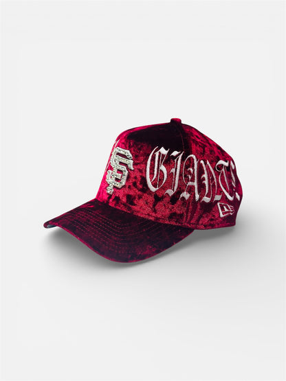 San Francisco Cap — Red, with Rhinestone Designs