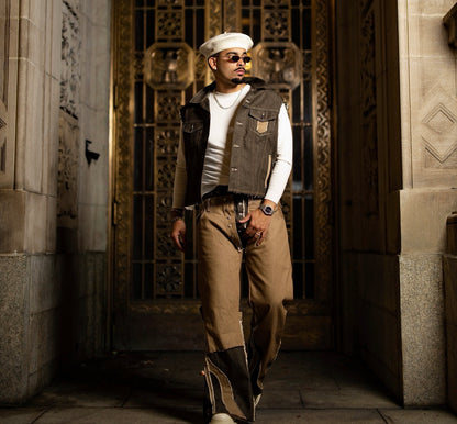 Set de chaqueta , jeans y boina