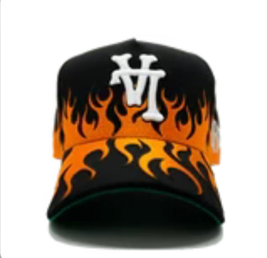 LA upside Down Flame Yellow Hat