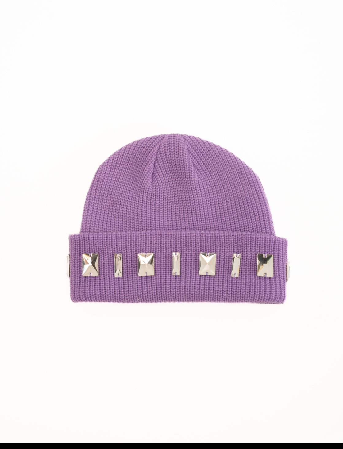 Purple Winter Hat with Rhinestone