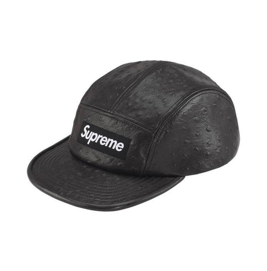 Supreme Ostrich Embossed
Leather GORE-TEX Camp Cap 'Black