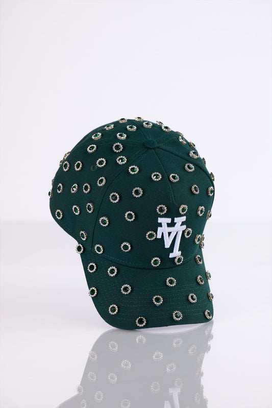 LA Dodgers green upside down Rhinestone SnapBack