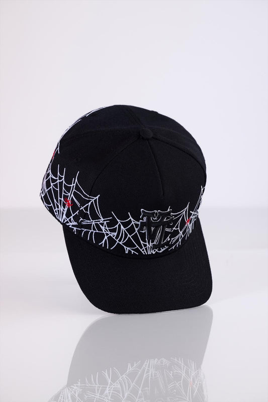 LA Dodgers Black Cap with Spider Web SnapBack