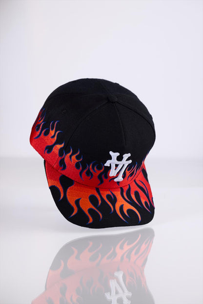 LA upside Down Flame red hat