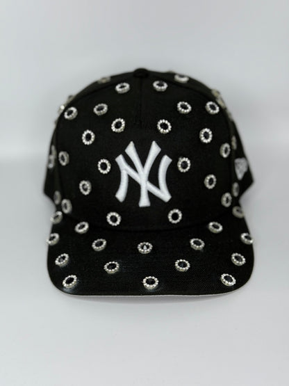 Black NY Yankees SnapBack cap whit Rhinestone