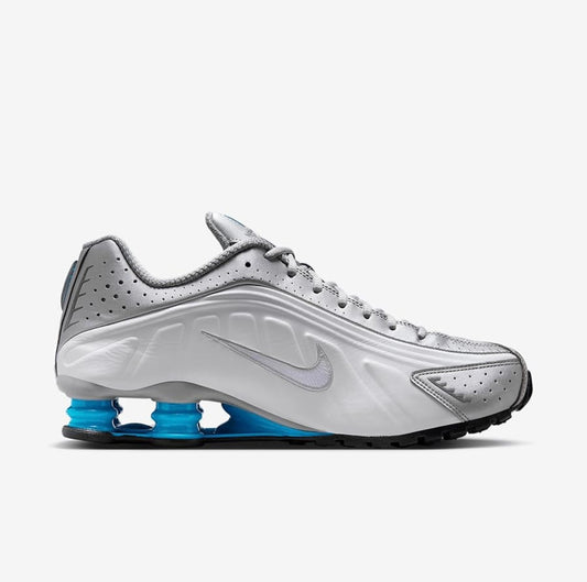 Nike Shox R4 Metallic Silver White Blue
Lagoon