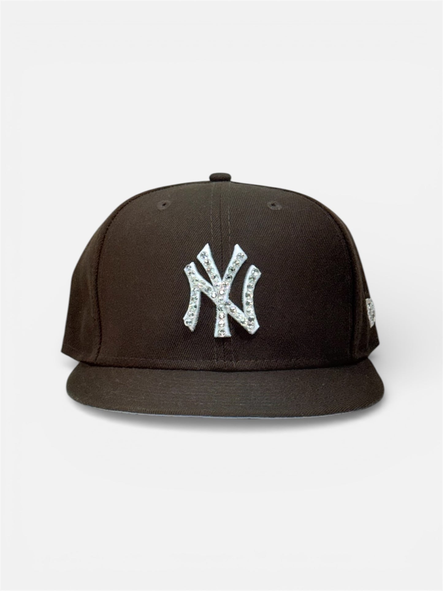 New York Cap in Caramel with Rhinestone Design