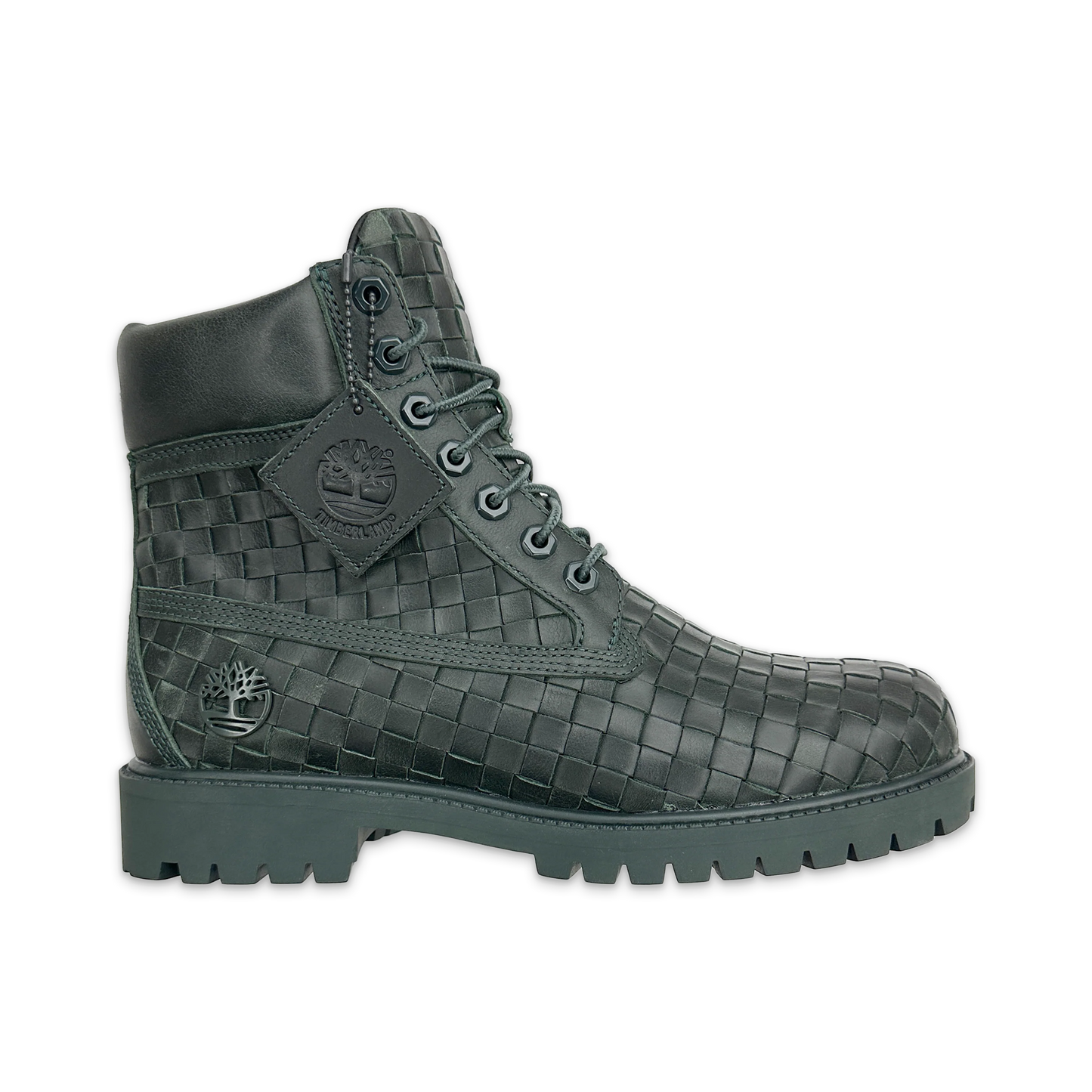 Premium Leather Boot "Woven Dark
Green"
