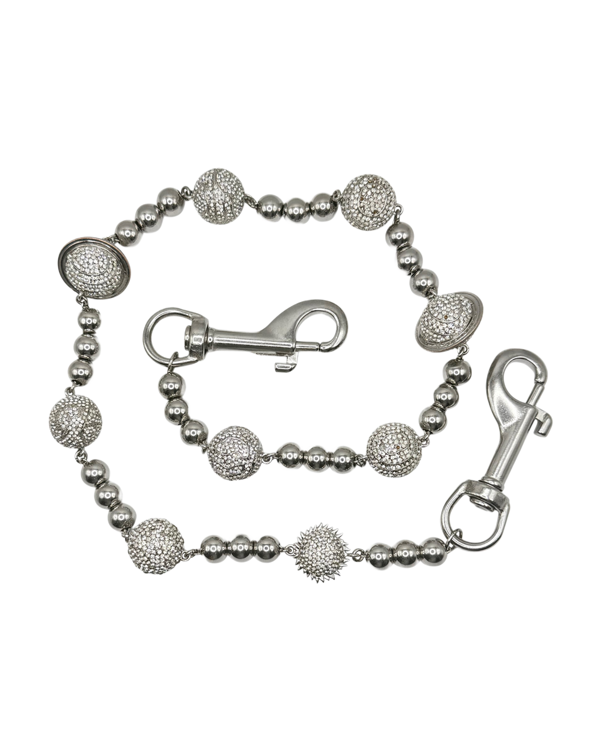 Large Planet Wallet Chain - White