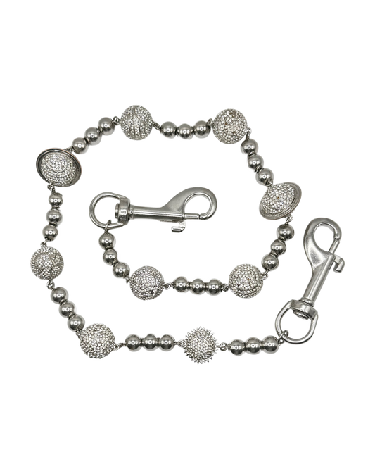 Large Planet Wallet Chain - White