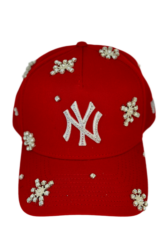 NY Yankees red Classic Rhinestone SnapBack