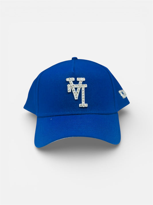 LA Dodgers Blue Cap with Rhinestone Designs