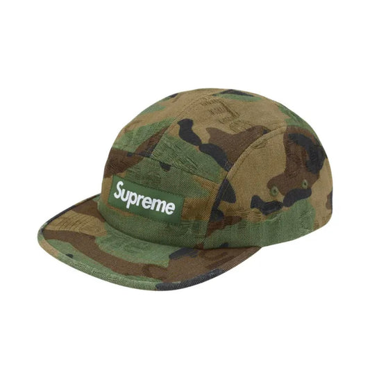 Supreme Jacquard Logos Denim
Camp Cap 'Woodland Camo