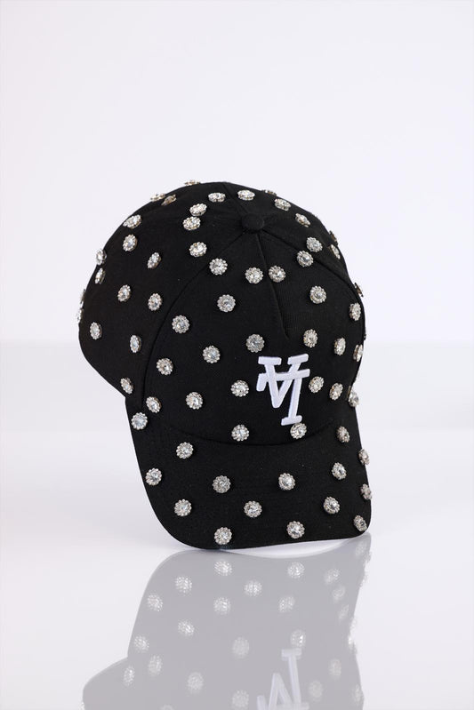 LA Dodgers black upside down Rhinestone SnapBack