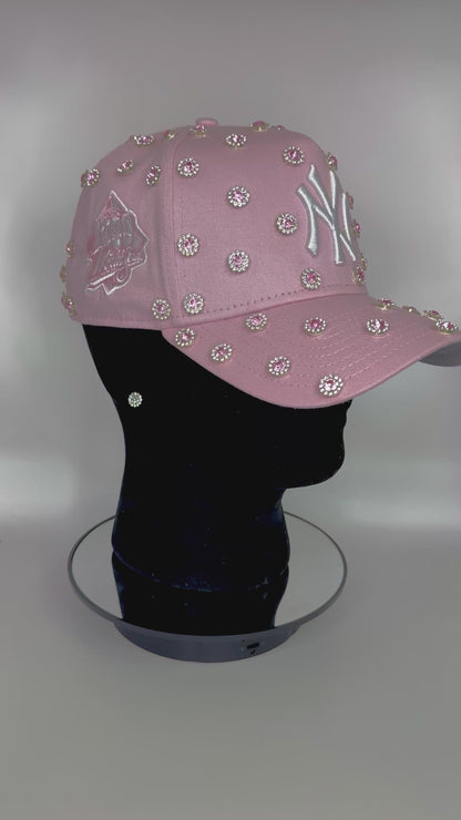 Pink NY Yankees Rhinestone hat SnapBack